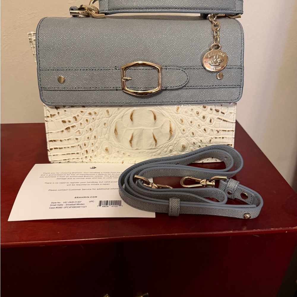 Brahmin Snow Linden Small Hallie
